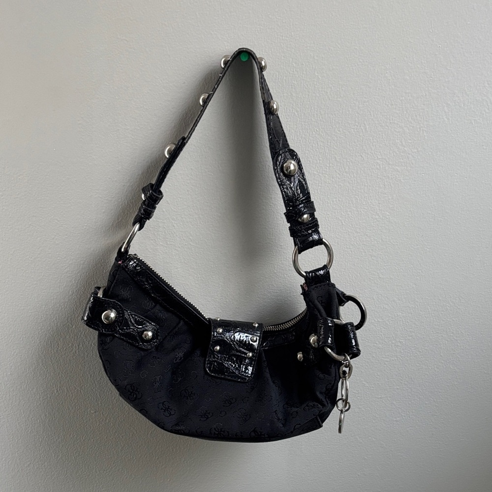 GUESS Black Studded Shoulder Bag - Picture 2 of 3